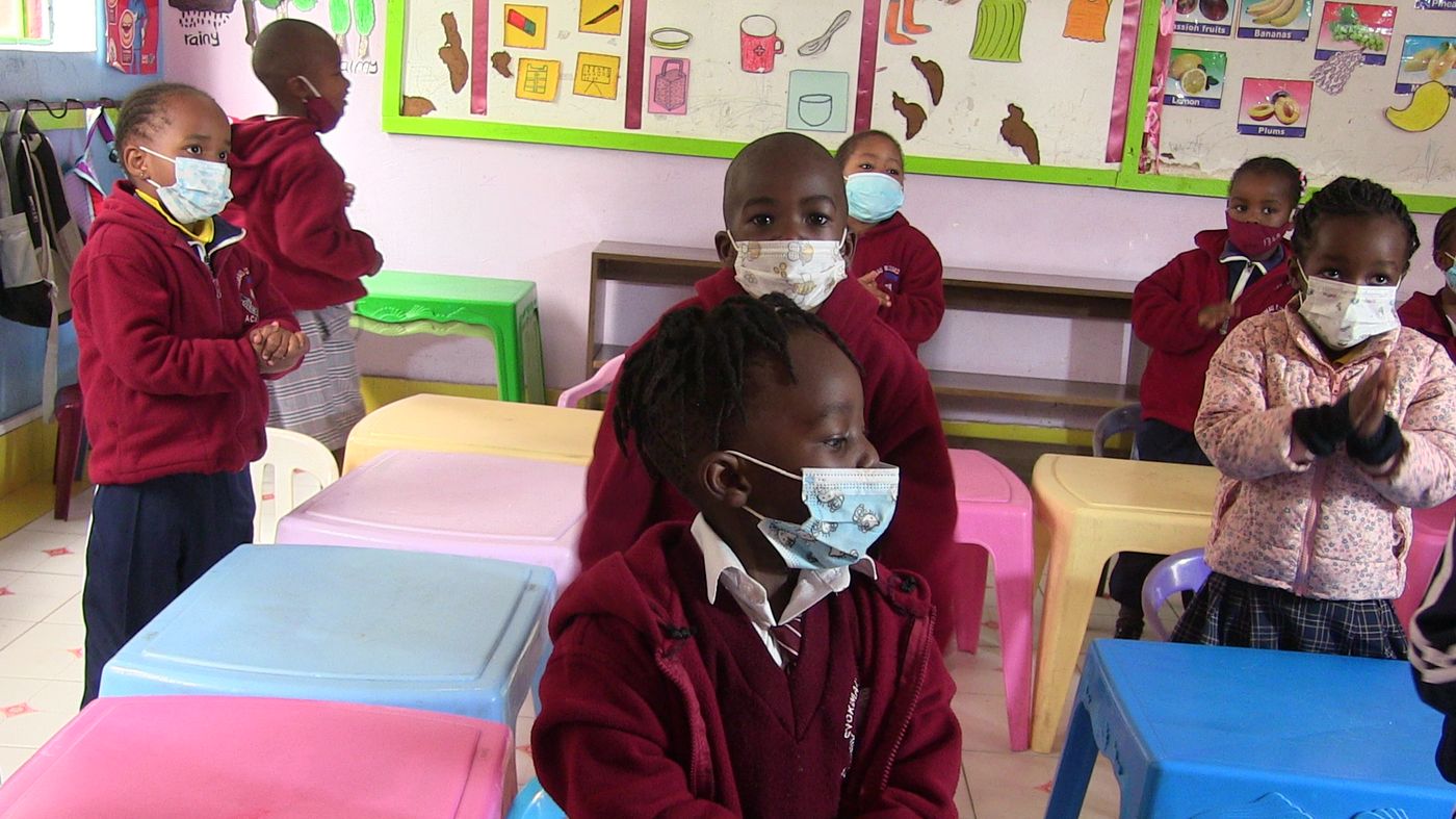 Pupils at a school in the Machakos area we serve
